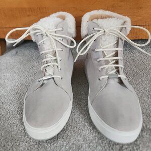 Donald J. Pilner Real Fur Suede Boots - Size 10